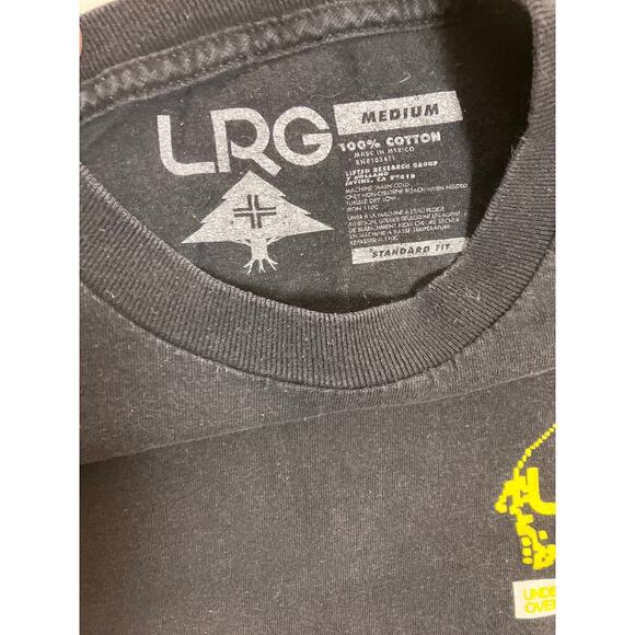 Lifted Research Group LRG Long Sleeve Men's Medium Black Yellow Print - Picture 3 of 5